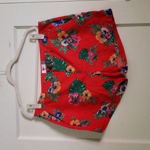 NWOT Old Navy Size 14 Tropical Print Linen Shorts